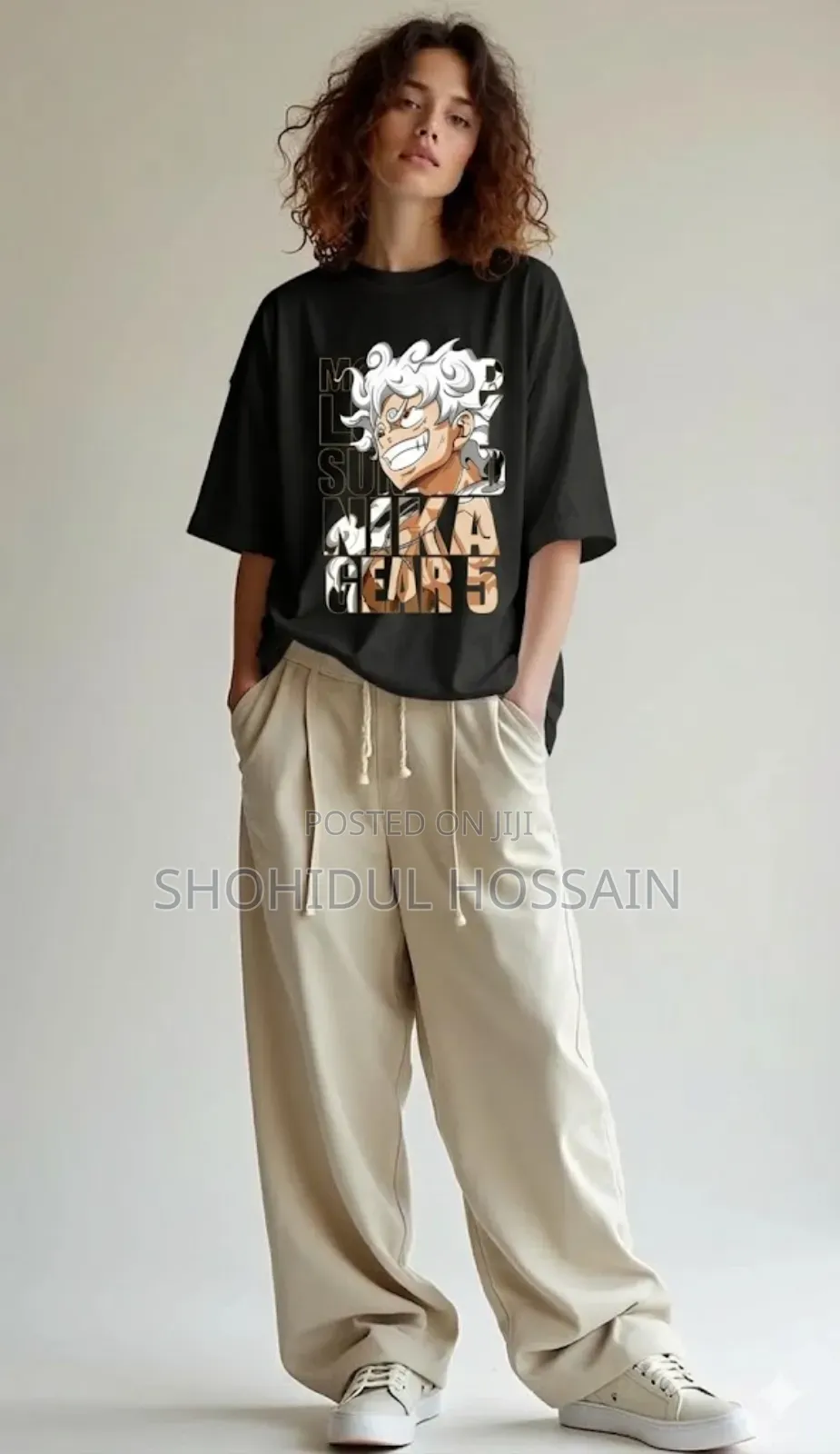 One Piece Anime Dropshoulder T Shirt