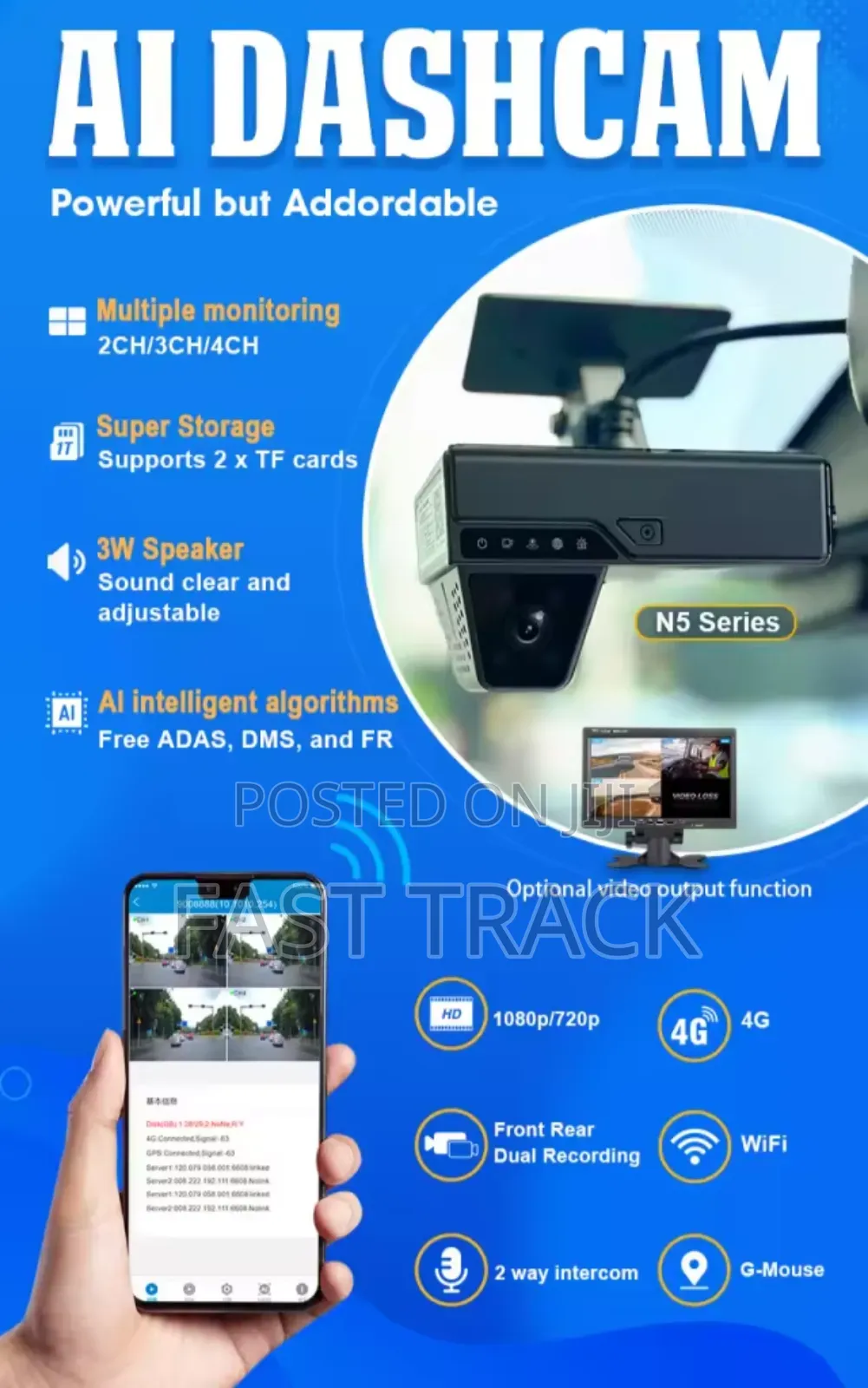 Live Video Tracking for Private Cars, Micros, and Trucks.