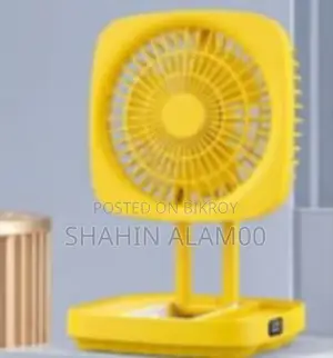 Rechargeable Desk Fan With LED Light JK-F666 Model (Heavy Duty)