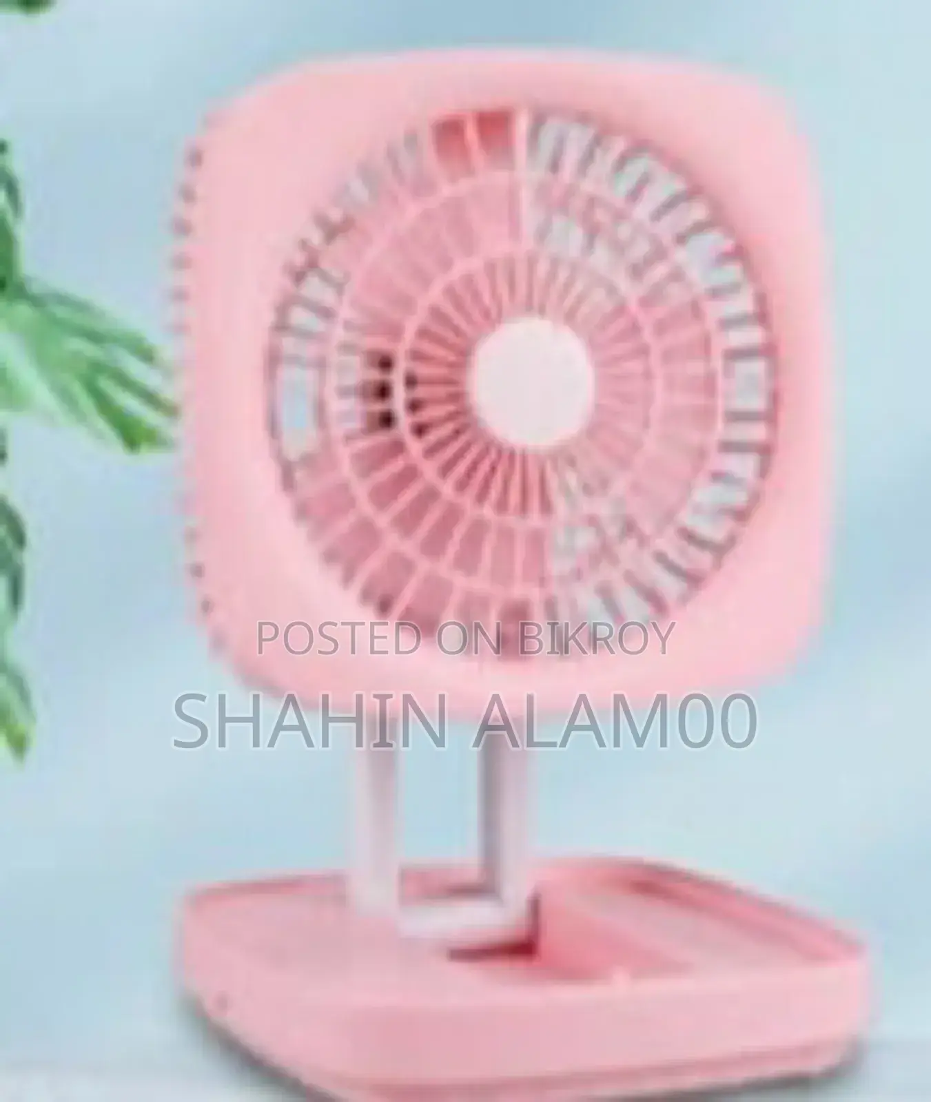 Rechargeable Desk Fan With LED Light JK-F666 Model (Heavy Duty)