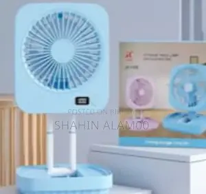 Rechargeable Desk Fan With LED Light JK-F666 Model (Heavy Duty)
