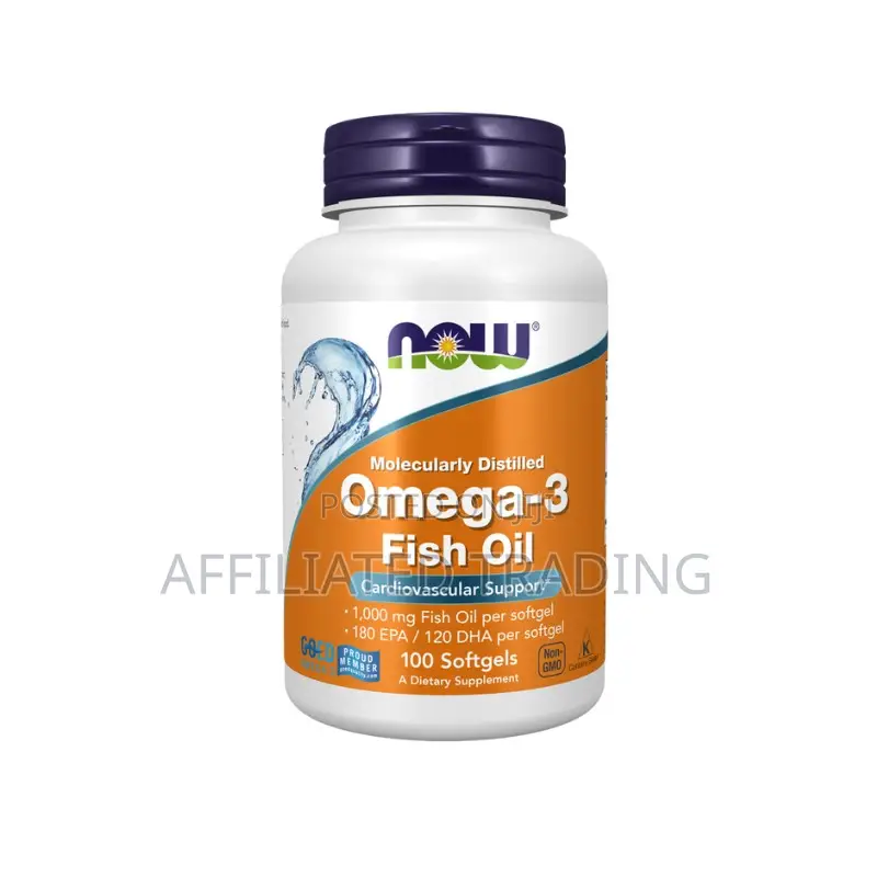Now Omega-3 Fish Oil - 1000mg - 100 Capsules - Made in Usa