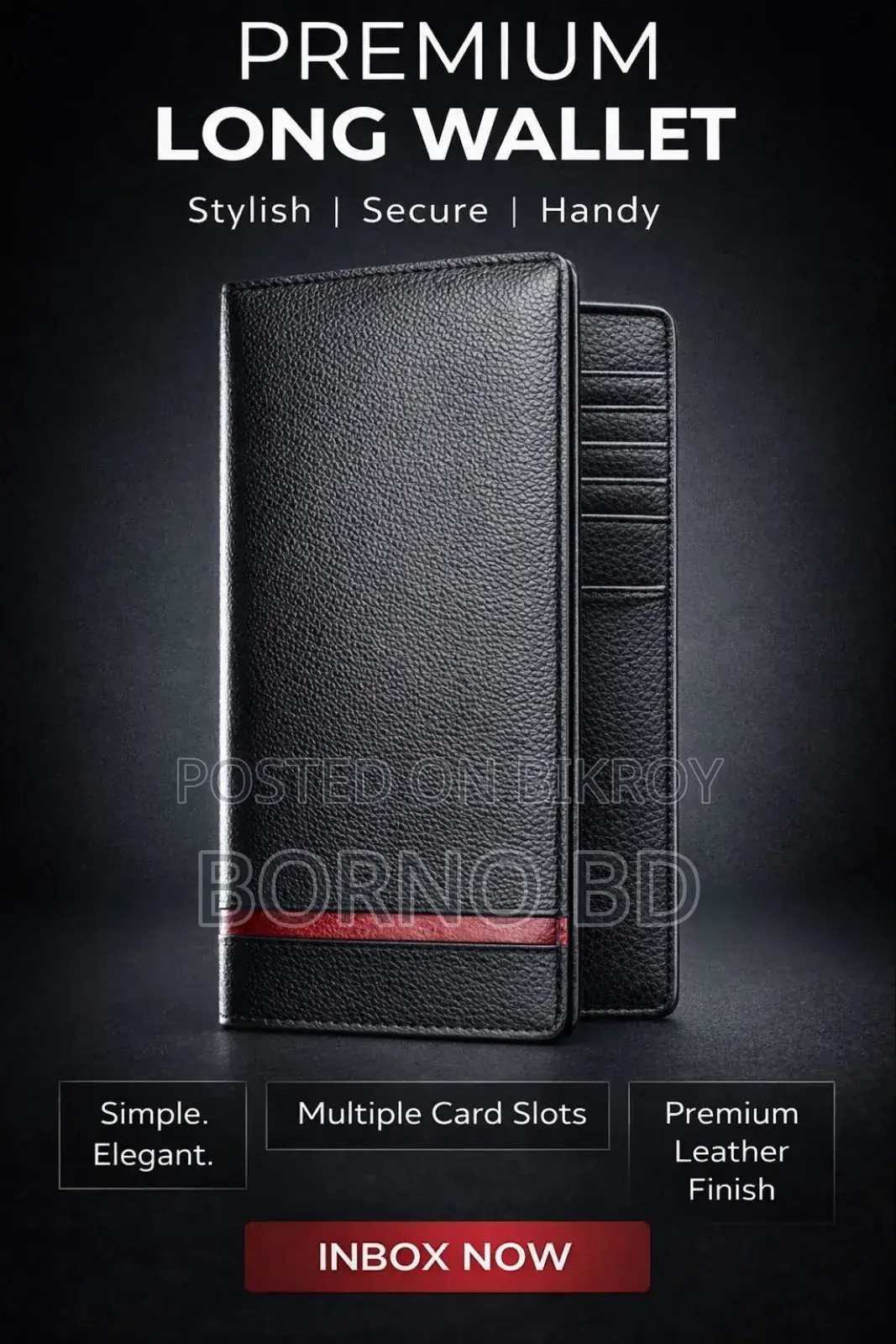Premium Leather Long Wallet