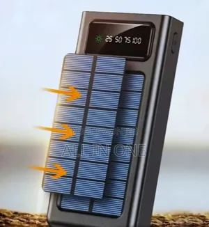 Solar Power Bank Portable Fast Charging With Led Light