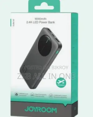 জয়রুম ২.৪এ এলইডি ১০০০০ এমএএইচ পাওয়ার ব্যাংক
