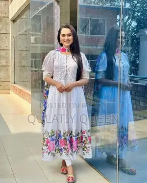 Premium Quality Slub Cotton Readymade Gown Three-Piece Collection