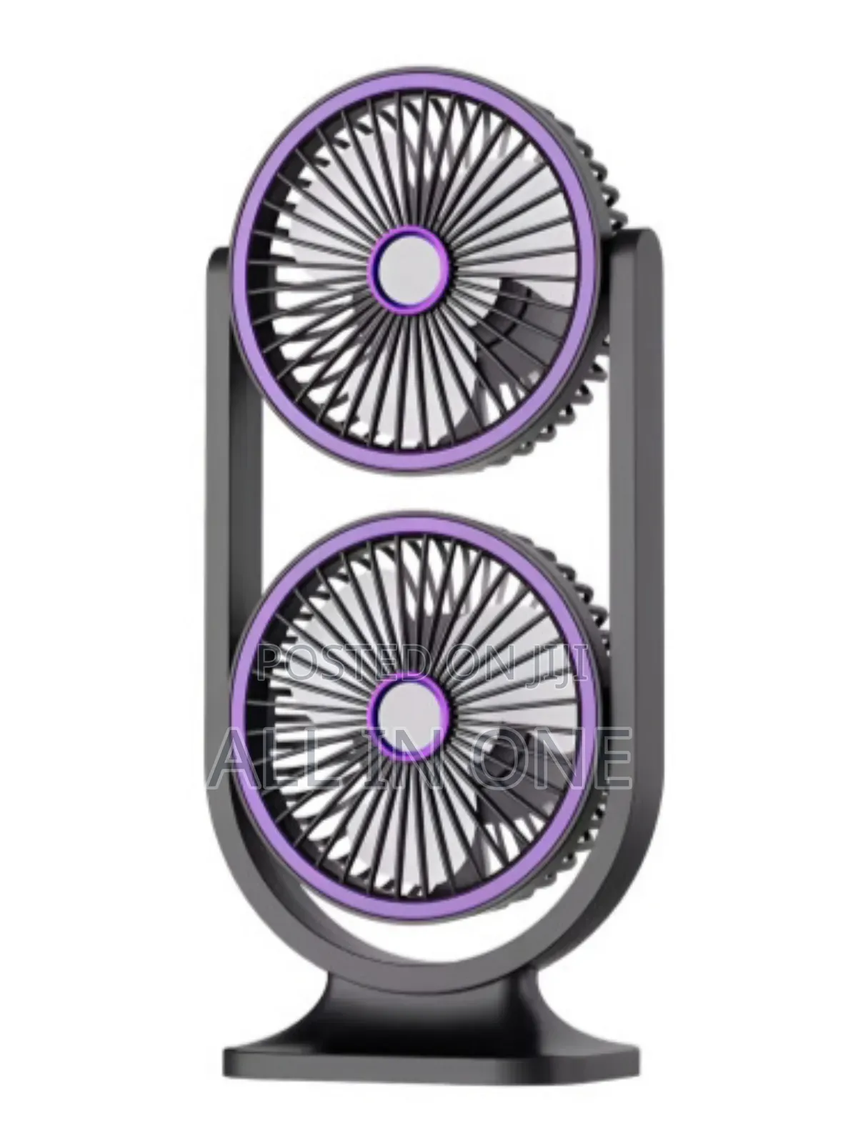 Dual Head Rechargeable Desk Fan for Bedroom/Office Use