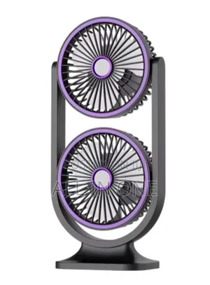 Dual Head Rechargeable Desk Fan for Bedroom/Office Use