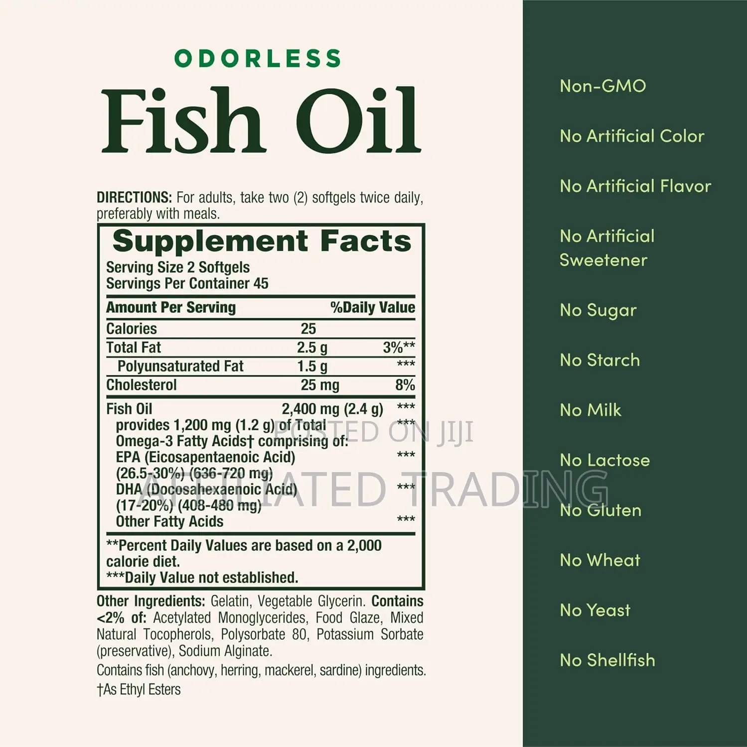 Nature’S Bounty Fish Oil 2400 Mg 90 Coated Softgels - Made in Usa