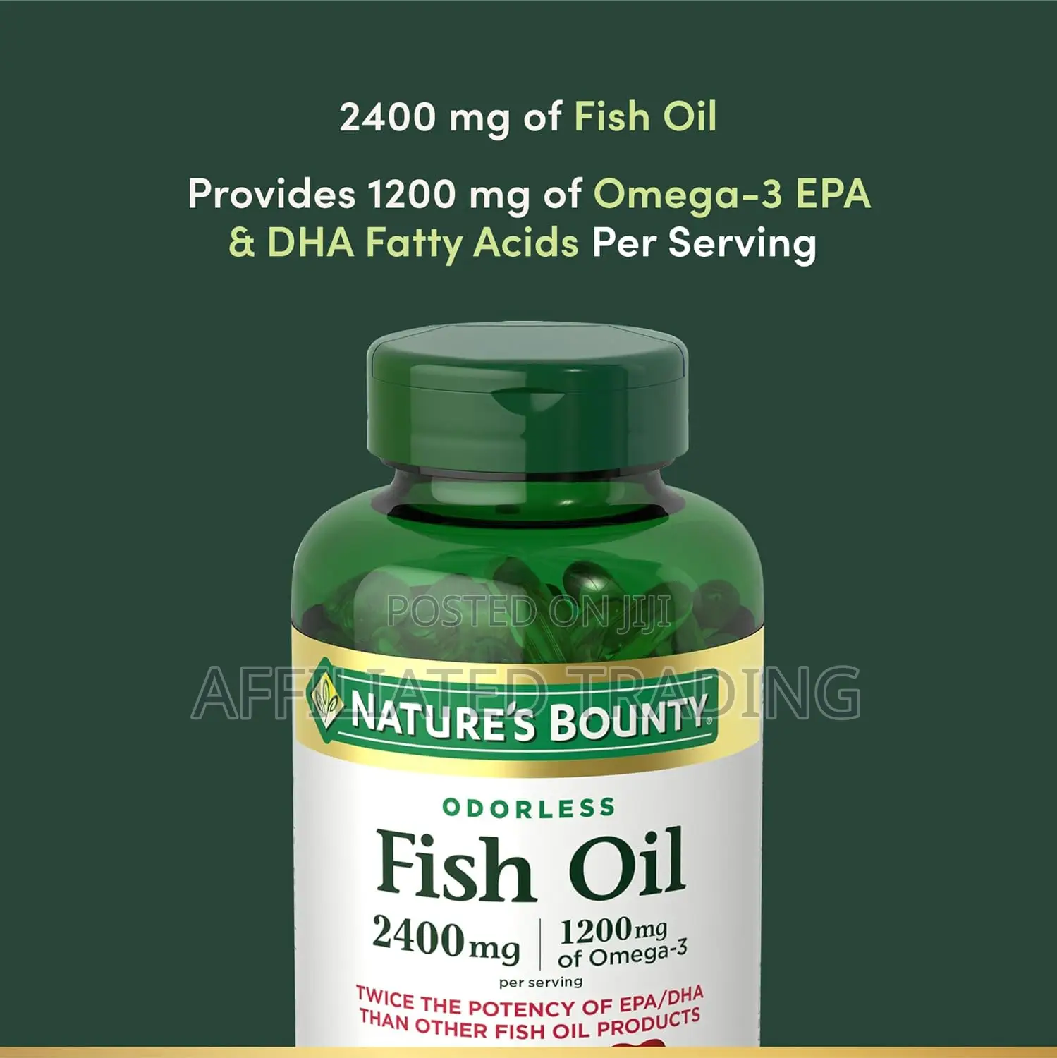 Nature’S Bounty Fish Oil 2400 Mg 90 Coated Softgels - Made in Usa