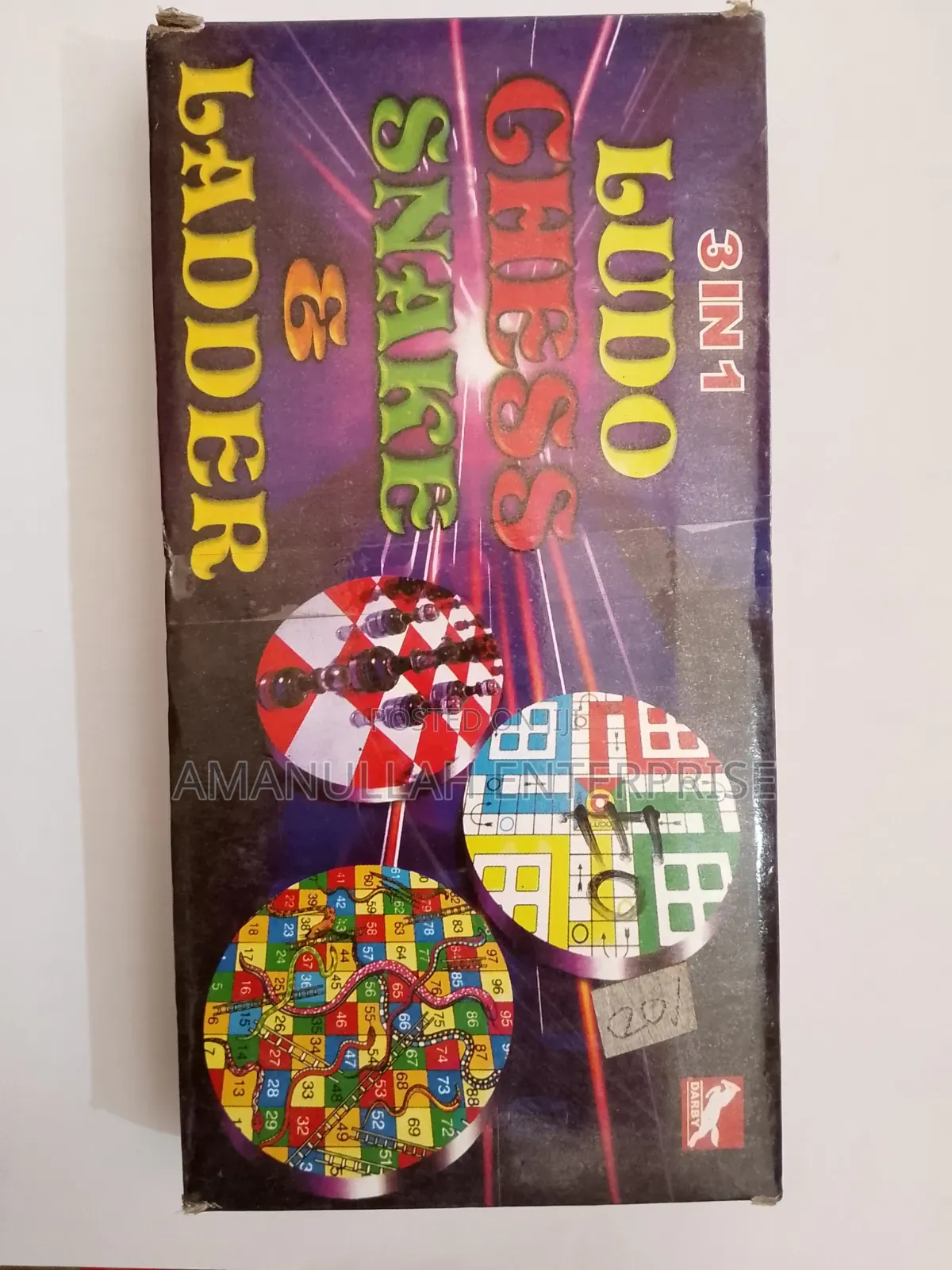3 in 1 Ludo Chess Snake Ladder Board Game Set for Kids Family Fun