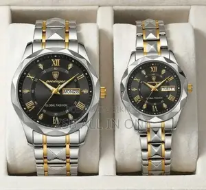 Poedagar Luxury Couple Watch Set (Butterfly Lock)