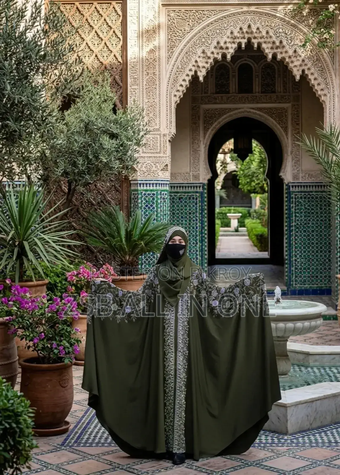 Rose Kaftan Burqa Set