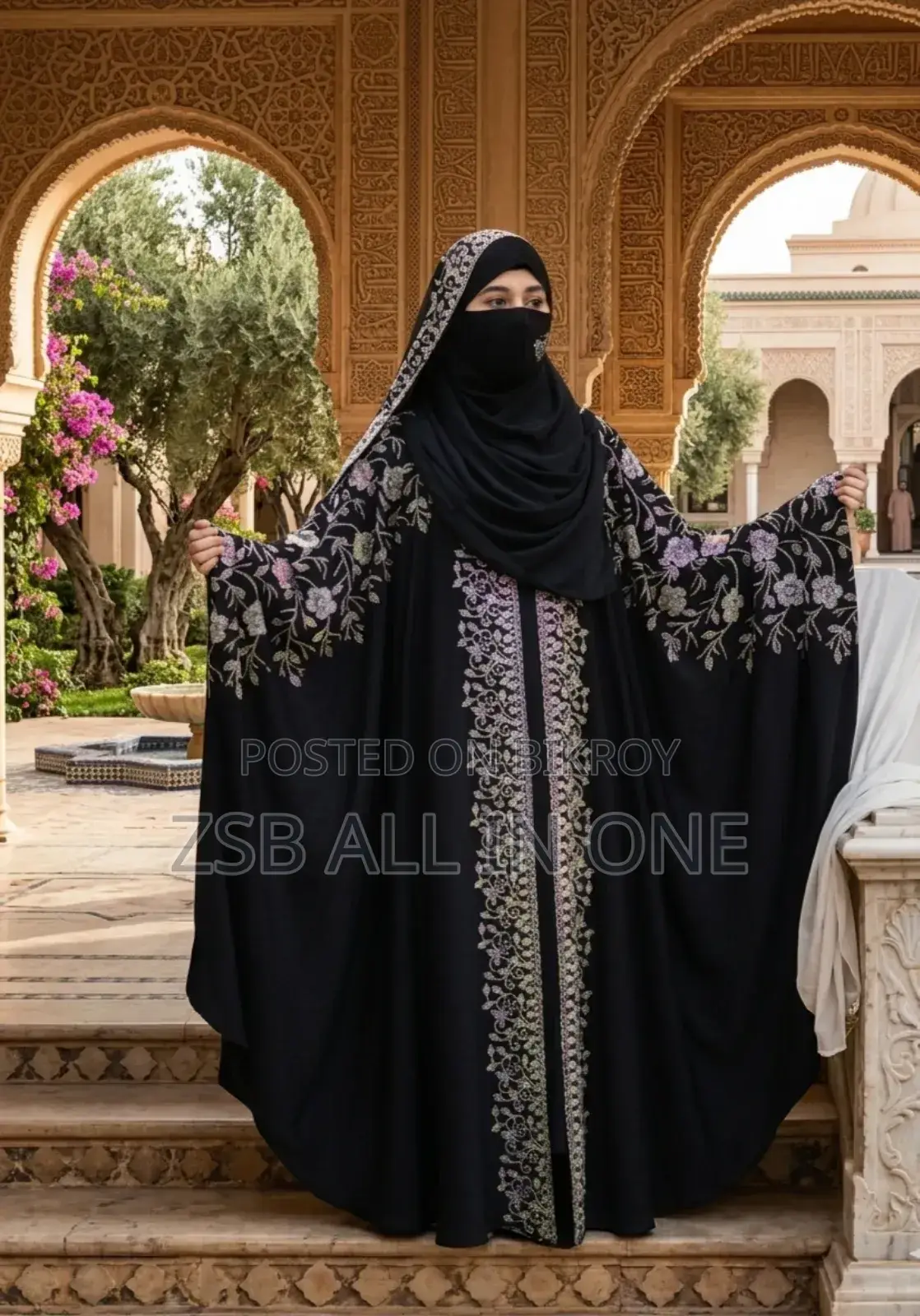 Rose Kaftan Burqa Set