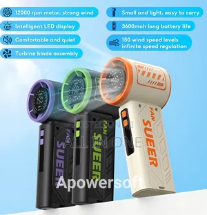 [S-17] Portable High-Speed Handheld Turbo Mini Fan New Update