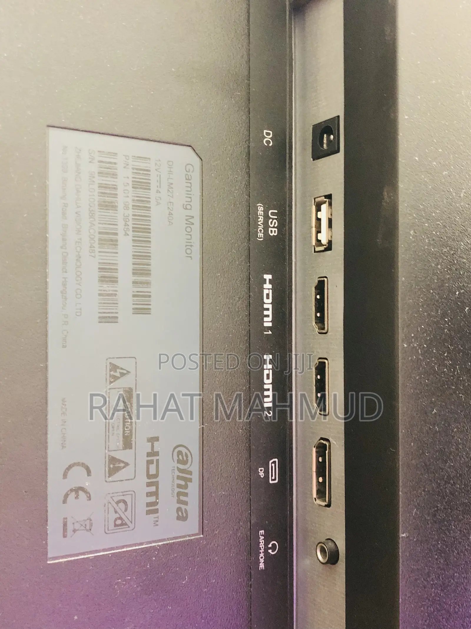 Dahua 27" 240hz Va Panel 1ms Monitor