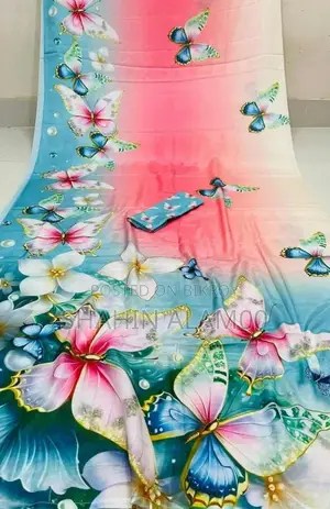 প্রজাপতি প্রিন্টের শাড়ি