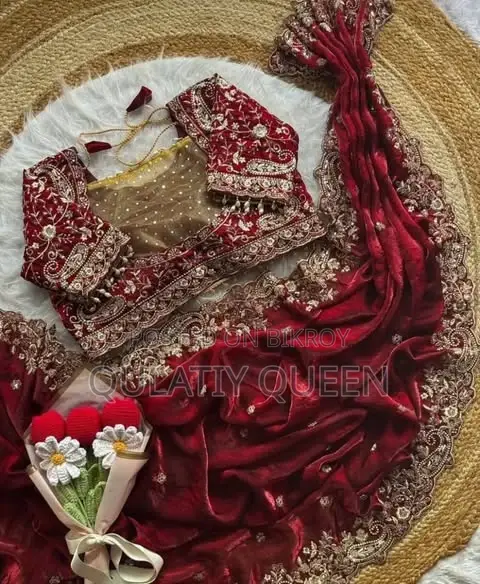 Glamorous Jimchu Silk: Gorgeous Sequence Embroidery Saree