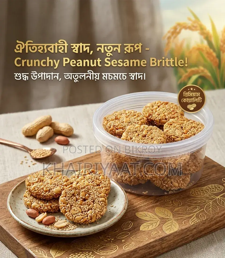 Crunchy Peanut Sesame Brittle