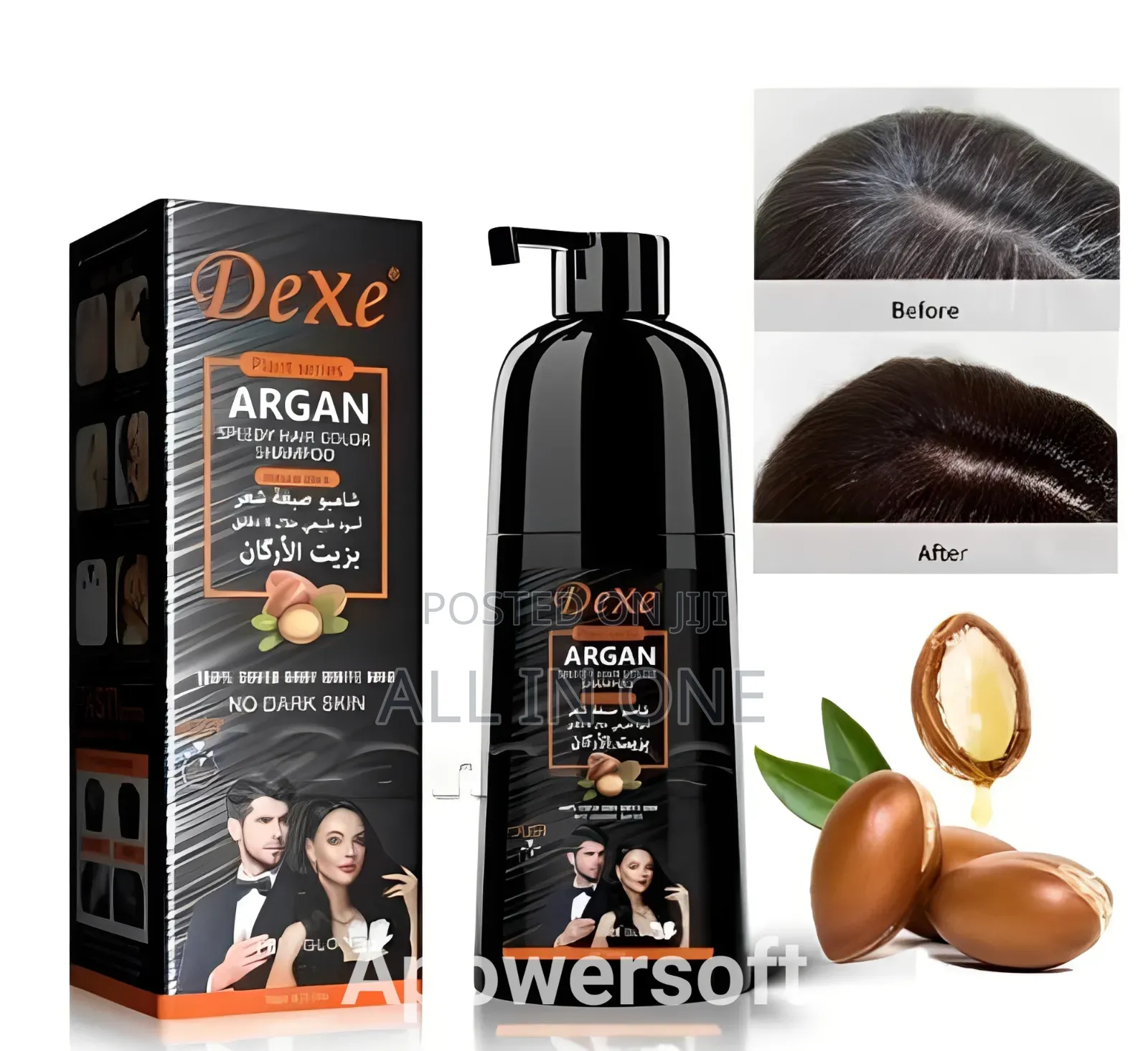 Dexe Argan Speedy Hair Color Shampoo Natural Black-420ml