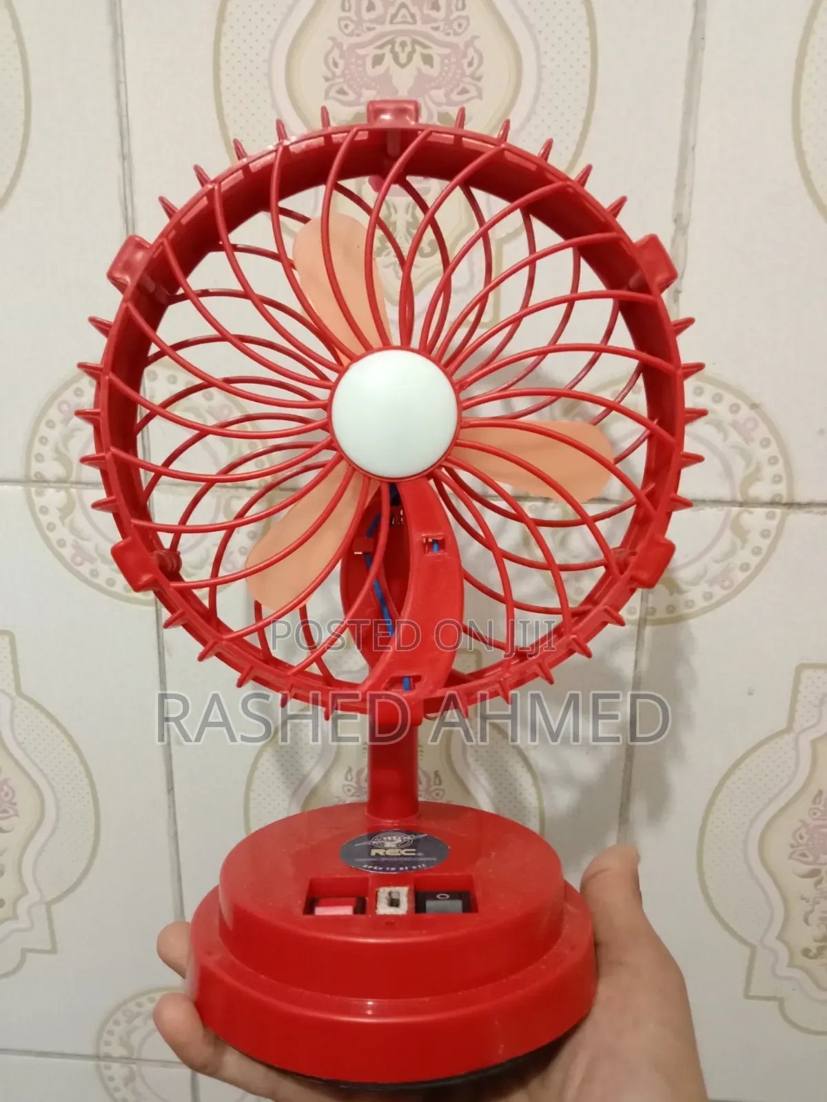 High-Speed Rechargeable Fan + Light