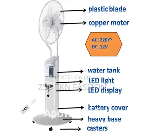 Nova NV-3020R Rechargeable Mist Air Cooler Fan With Remote Controller