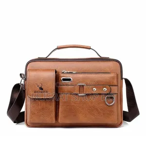 Men's Pu Leather Shoulder Bag (Brown) Code : 3914