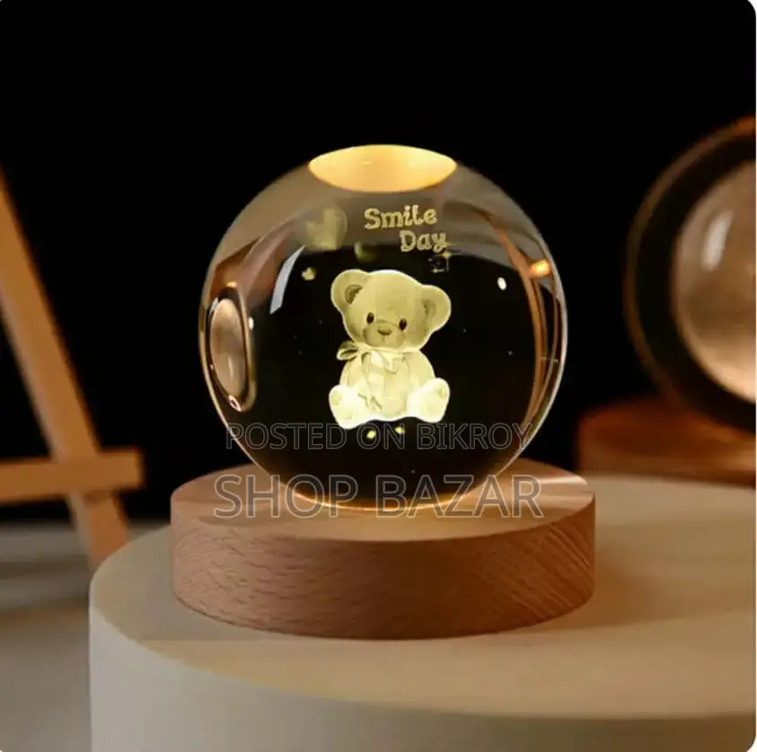 Dolphin Crystal Ball Night Lamp – Romantic LED Light