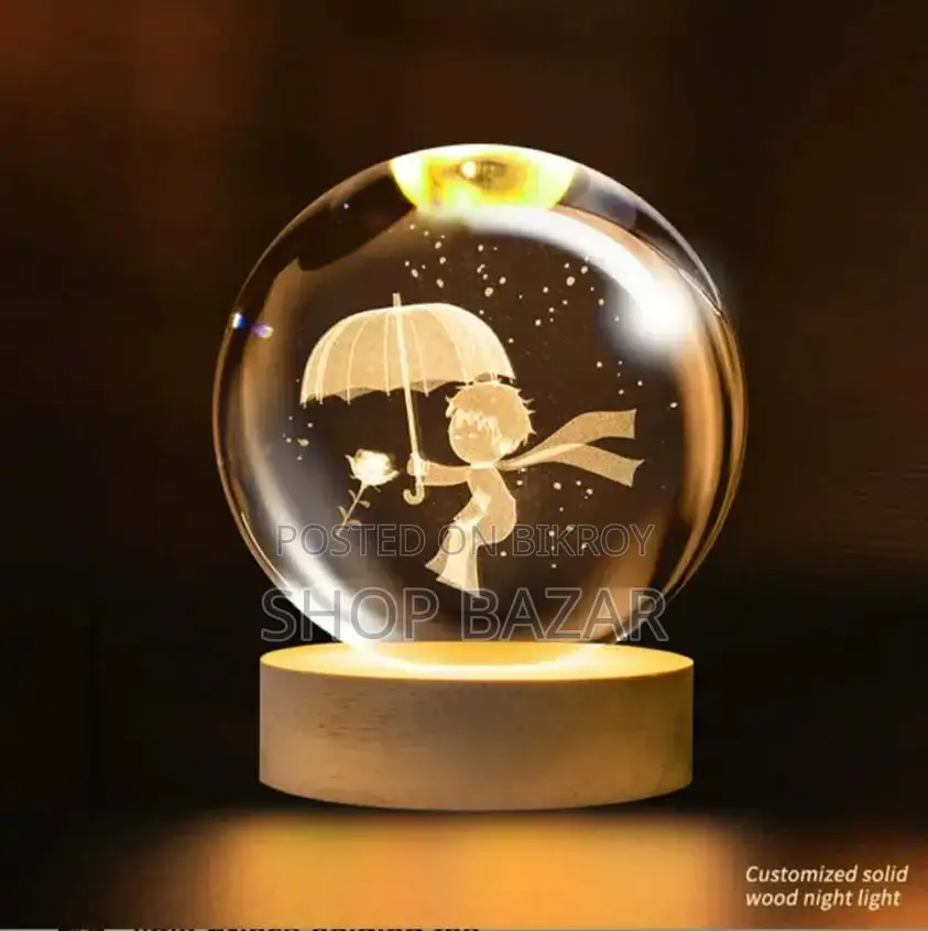 Dolphin Crystal Ball Night Lamp – Romantic LED Light