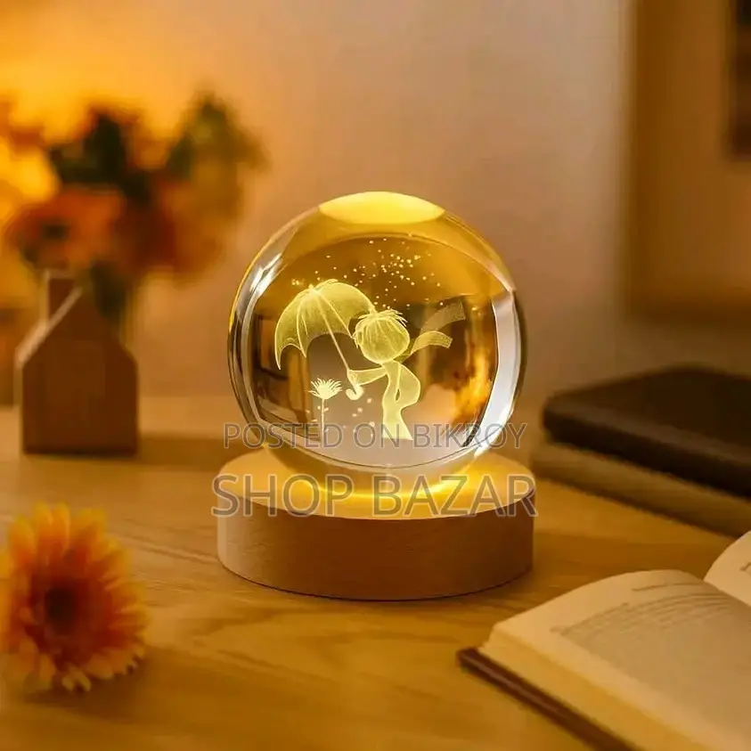 Dolphin Crystal Ball Night Lamp – Romantic LED Light