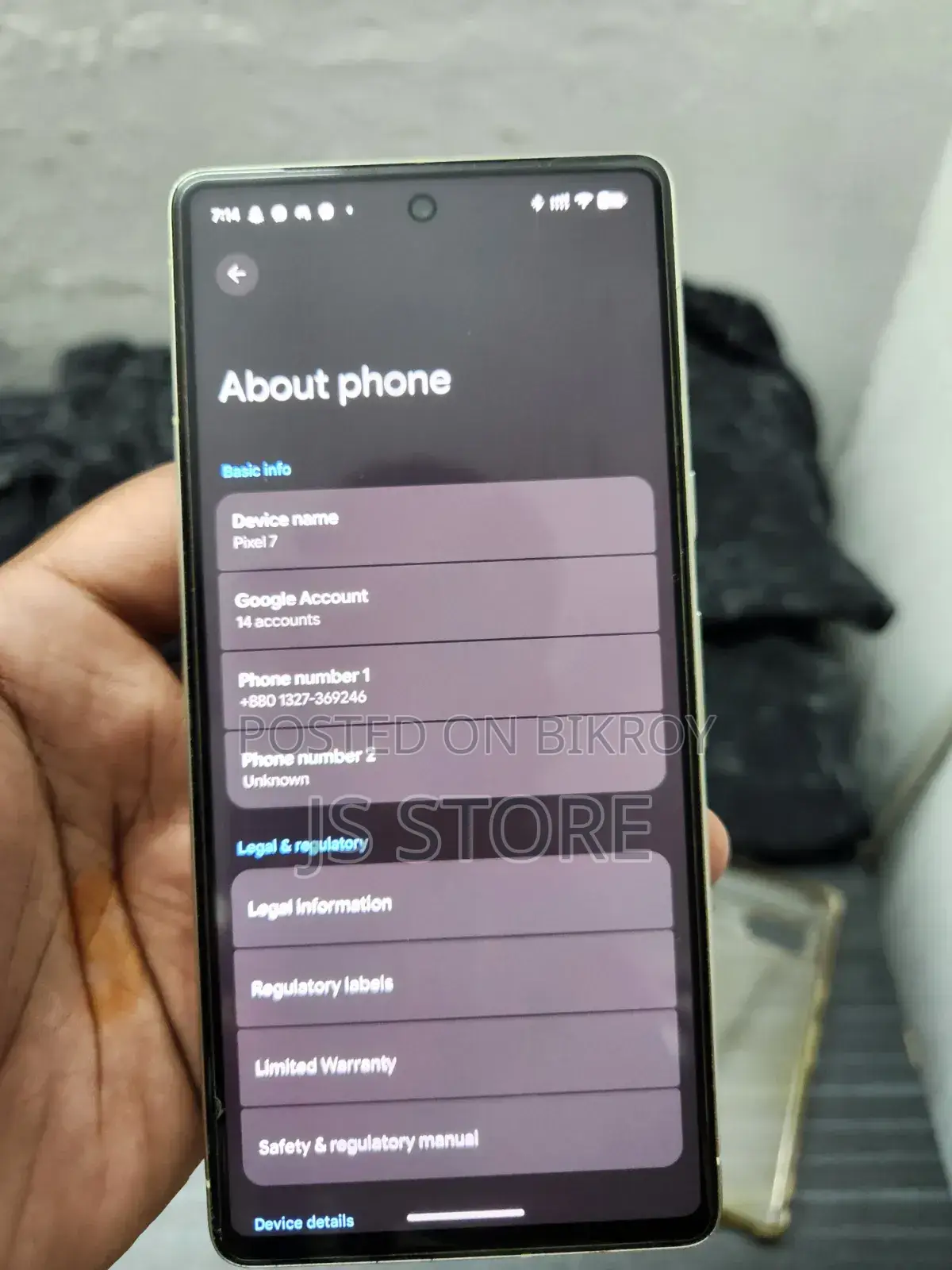 Google Pixel 7 128 GB White