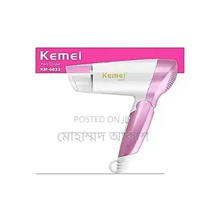 Kemei Km-6833 1600w Professional Foldable Hair Dryer for Women