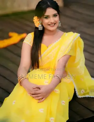 Half Silk Lace Work Saree