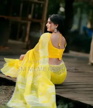 Half Silk Lace Work Saree