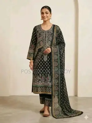 Women's Digital Print Ready-to-Wear Three-Piece Set