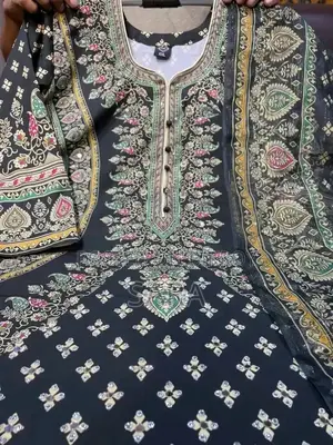 Women's Digital Print Ready-to-Wear Three-Piece Set