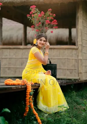 Half Silk Lace Work Saree with Blouse Piece