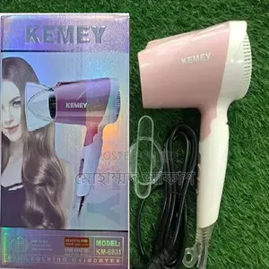 Kemei Km-6831 প্রফেশনাল ফোল্ডেবল হেয়ার ড্রায়ার ১৬০০ ওয়াট হাই পাওয়ার