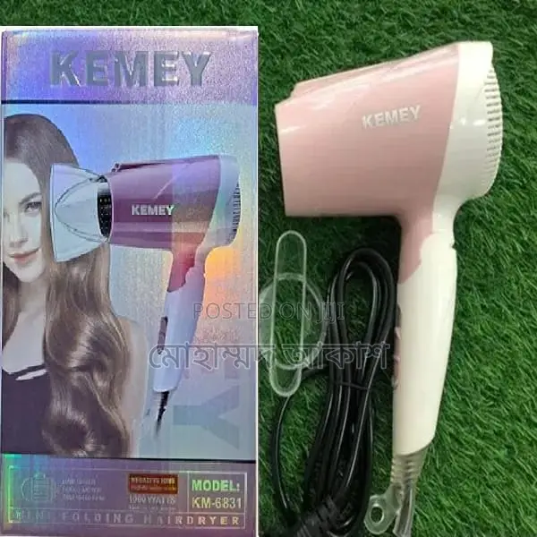 Kemei Km-6831 প্রফেশনাল ফোল্ডেবল হেয়ার ড্রায়ার ১৬০০ ওয়াট হাই পাওয়ার