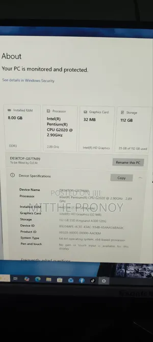 Desktop Computer 8GB SSD 128GB