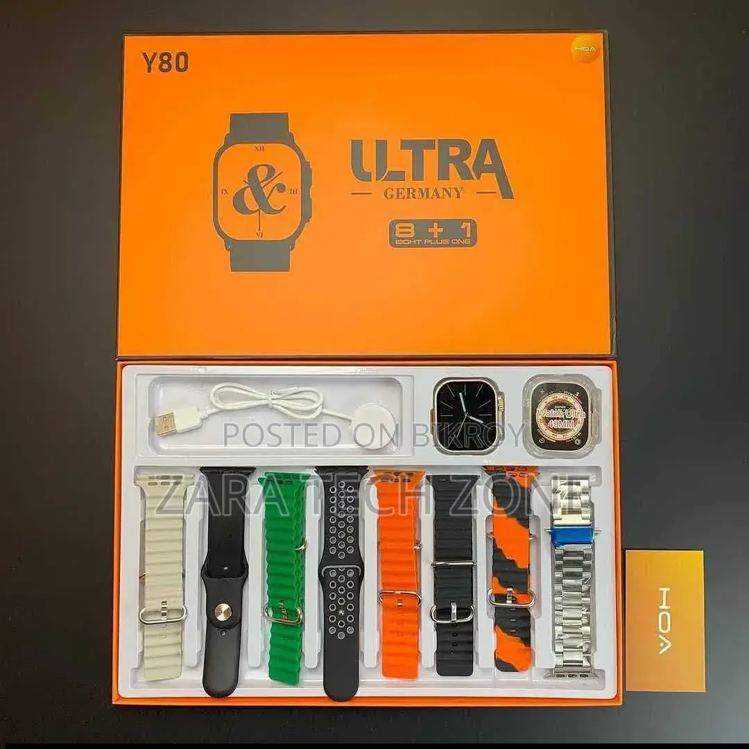 Y80 Ultra Smartwatch With 8 Straps
