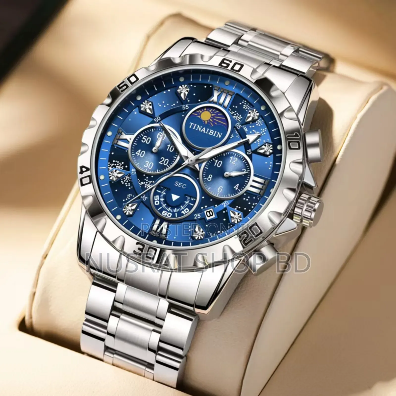 Tinaibin 6626: The Blue Dial Multi-Function Men's Watch
Code : 12105
