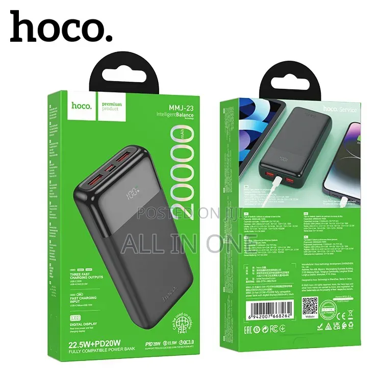 Mmj23 22.5W Fast Charging 20000mAh Power Bank