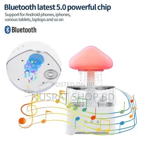 5 in 1 Bluetooth Speaker Rain Cloud Humidifier, Code: 5868