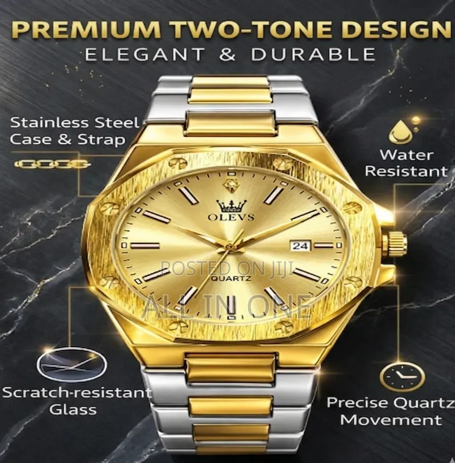 Olevs 3613 Golden Watch Multi Functional High Quality