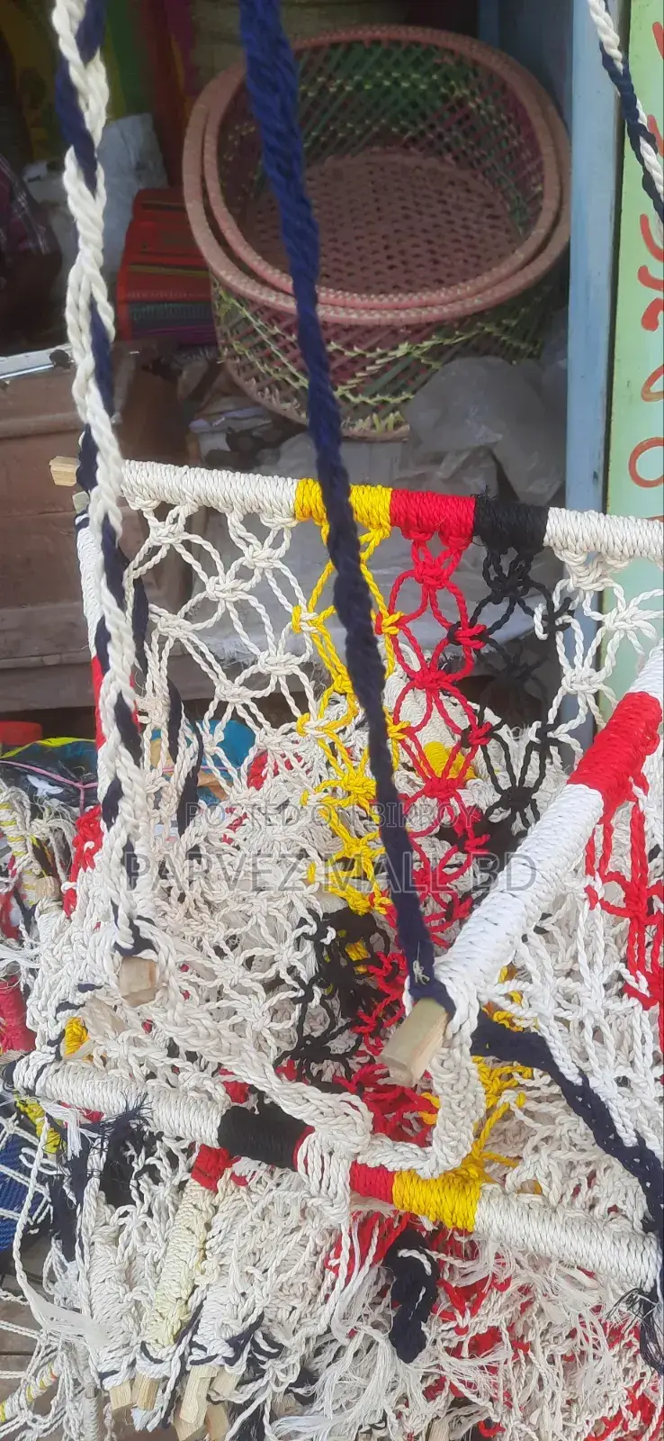 হ্যান্ডমেড ডাবল ফেব্রিক চেয়ার দোলনা - ১ পিস