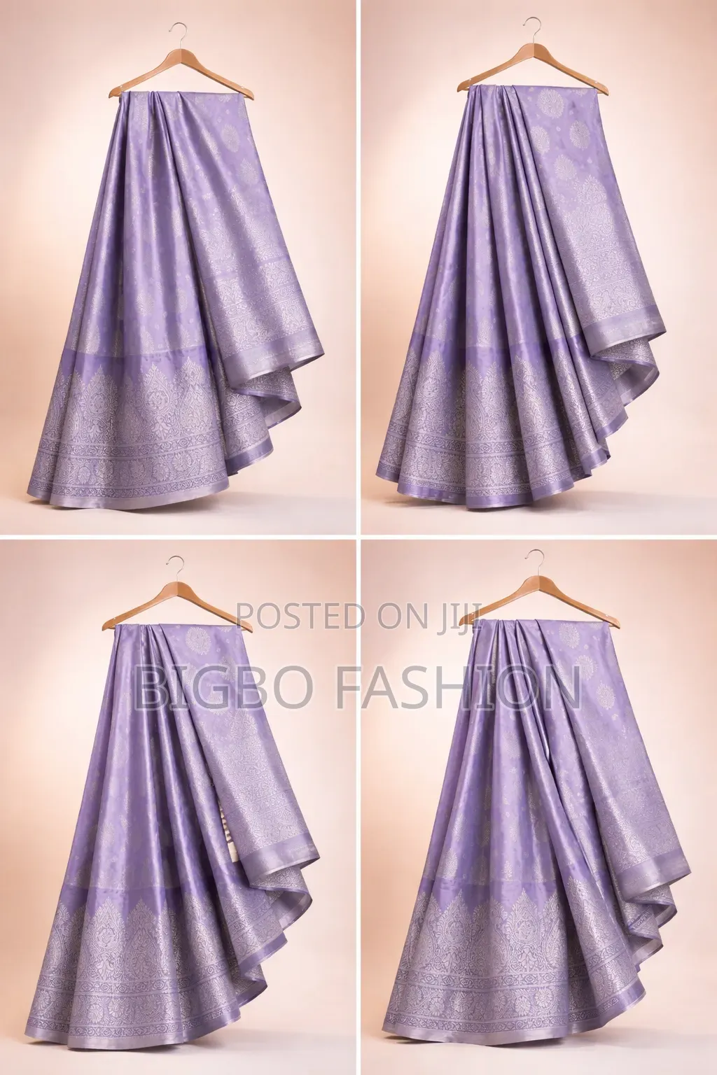 Exquisite Lavender Pure Katan Silk Banarasi Saree