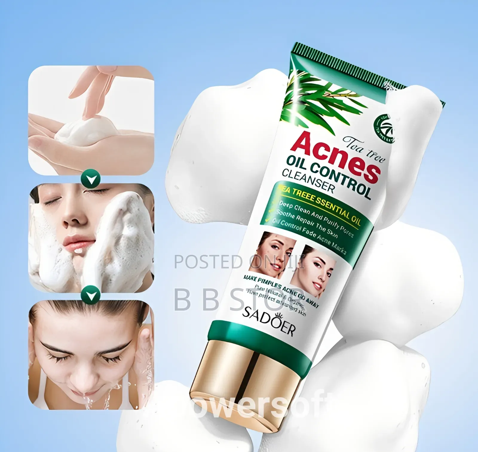Sadoer Tea Tree Pimple Acne Oil Control Facial Cleanser -100g