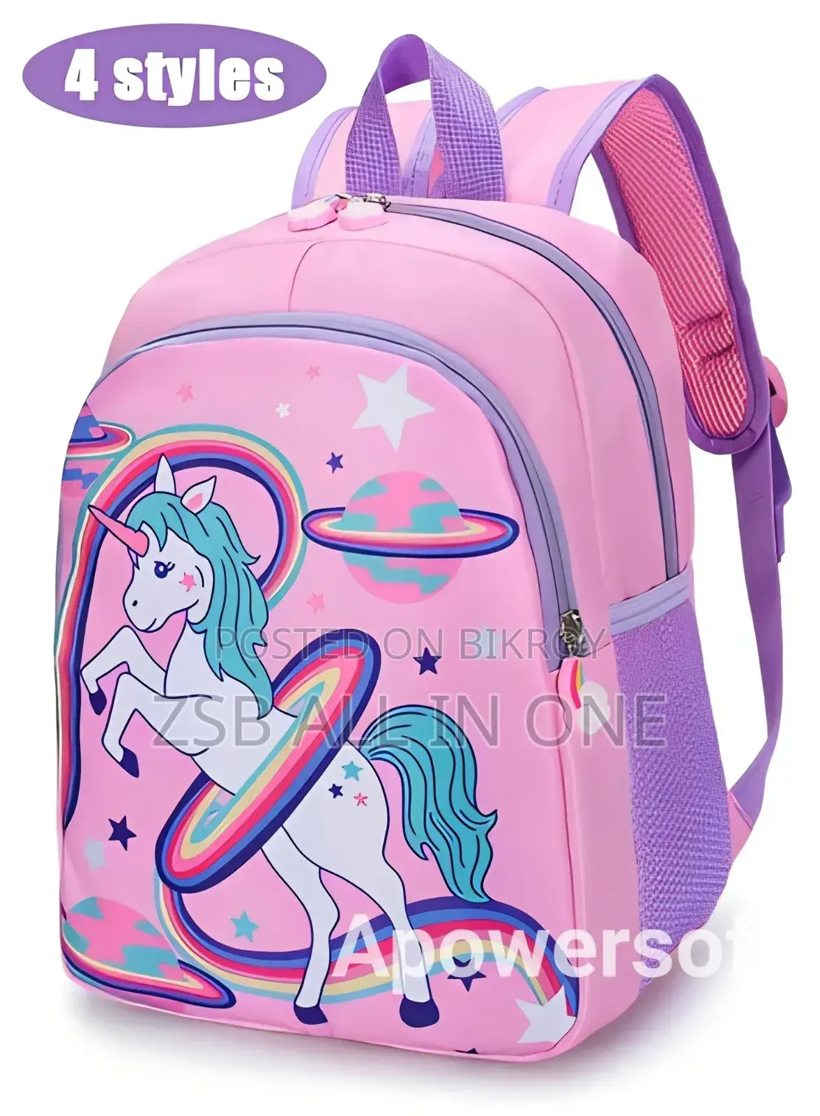 Unicorn Double Shouldered Waterproof School Bag