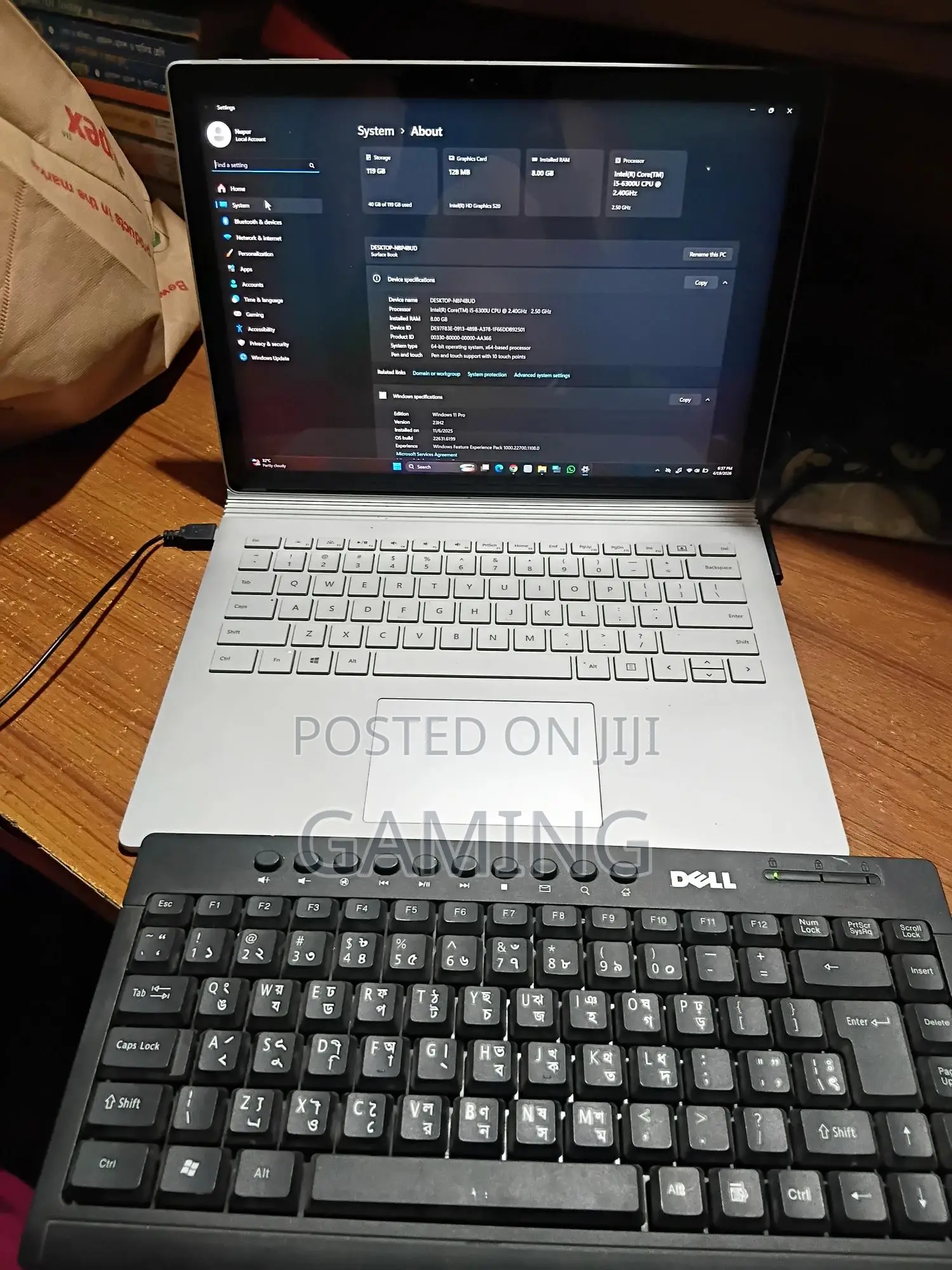 Laptop 8GB Intel Core I5 SSD 256GB